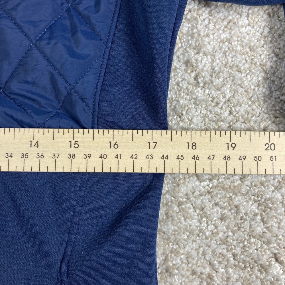 Avia Womens Small 4-6 Navy Blue Quilted Front 1/4 Zip Pullover Jacket Excellent - Picture 4 of 7